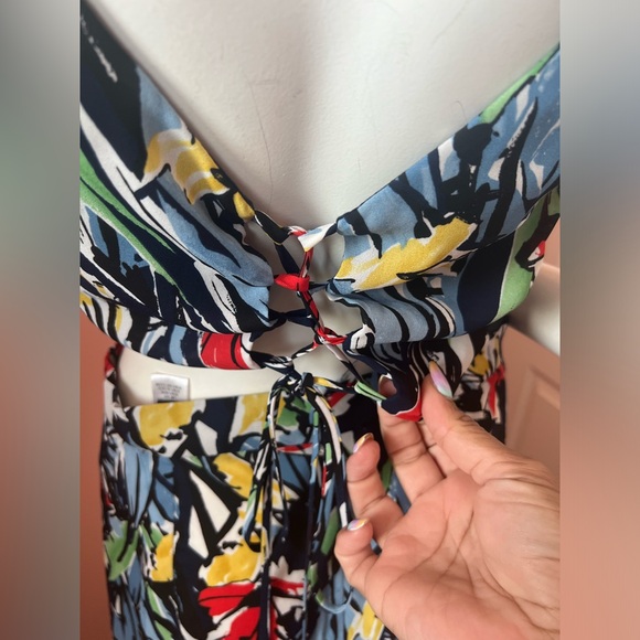 Lulus Pauma Navy Blue Print Crop Top and Wide-Leg Pants - Picture 7 of 11